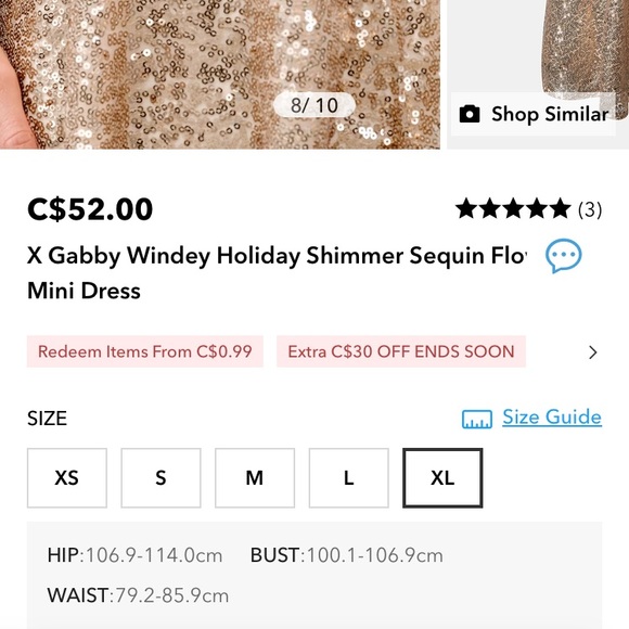 Cupshe Sequin Dress - Picture 4 of 6